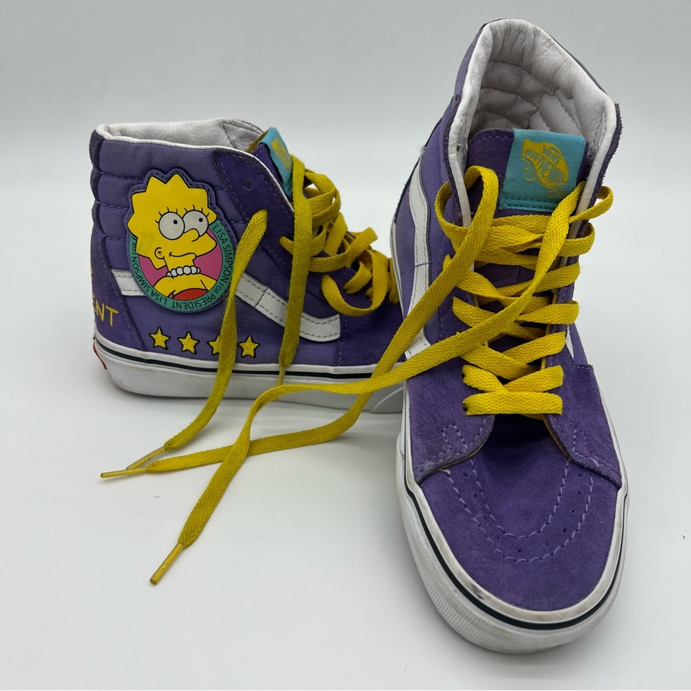 Vans Sk8-Hi The Simpsons Sneakers Lisa Simpson For President Shoes Size M4.5 W6